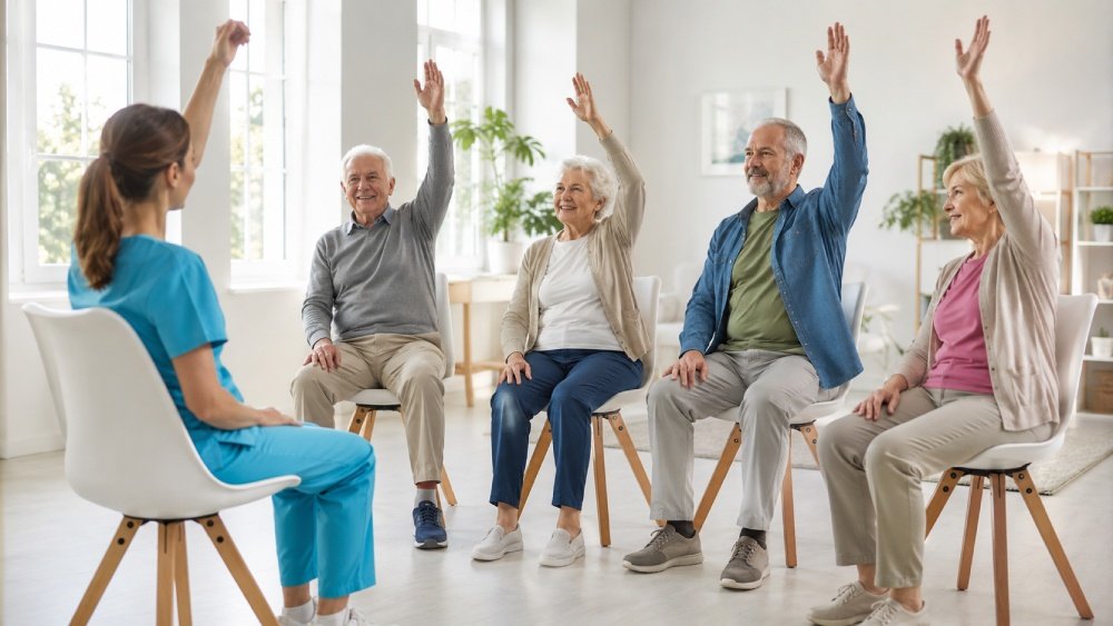Menschen bei der Ergotherapie